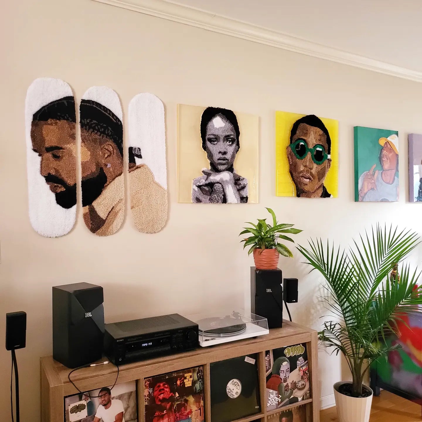 custom tufted skateboard design